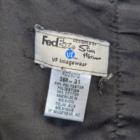FedEx Men's Stan Herman Uniform Reflective Pants Blue Size 36x30 Employee - Picture 12 of 12